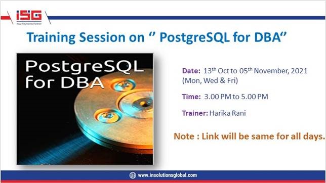 PostgreSQL for DBA
